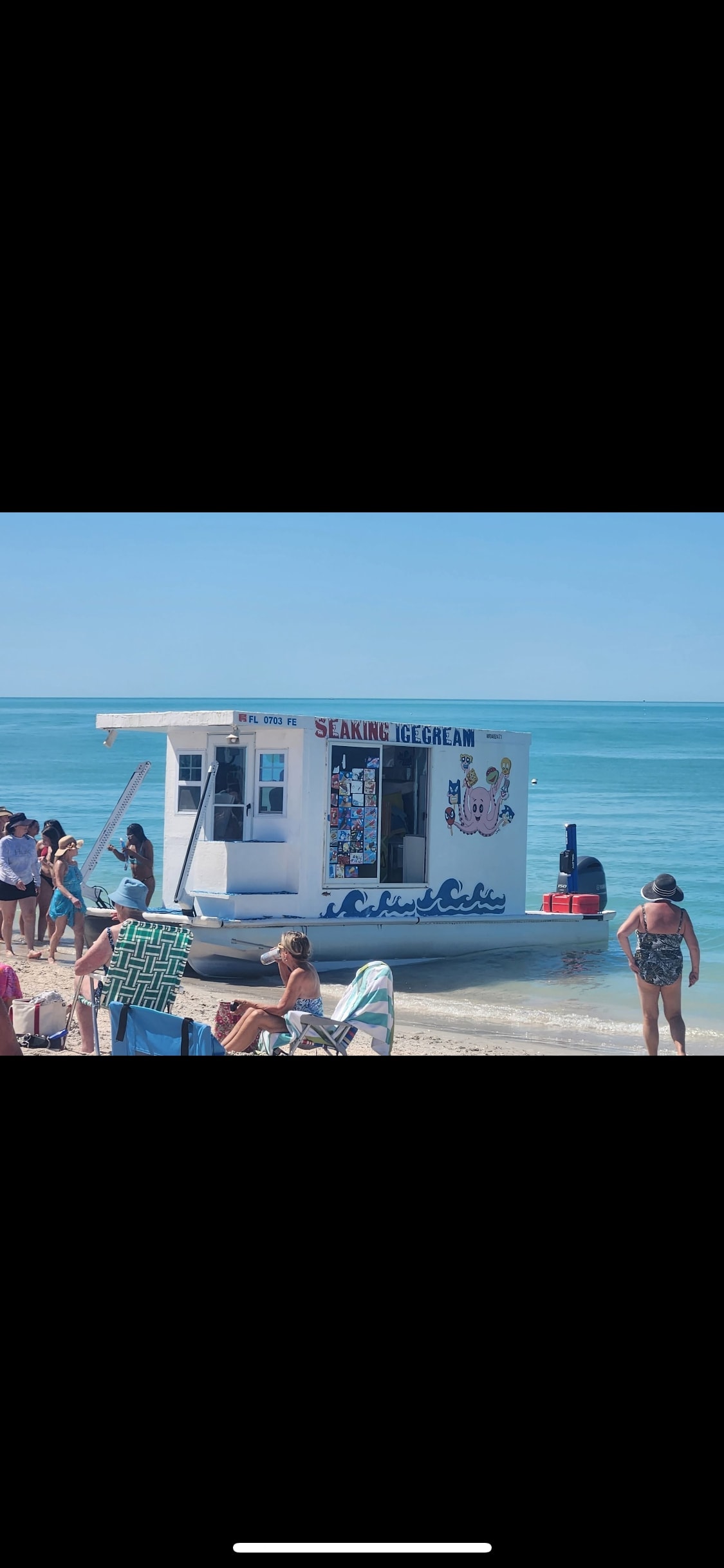 Sandbar party on the water